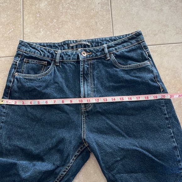 Zara Trafaluc Denimwear High Waisted Baggy Dark Jeans size 10 - Picture 6 of 11